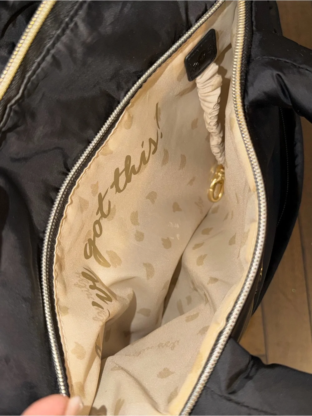Itzy Ritzy Black Quilted Convertible Backpack Tote